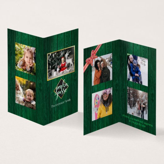 Carte Rustique Noël 🎄 Parka Posse Barn Bois (Inside and Outside)