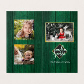 Carte Rustique Noël 🎄 Parka Posse Barn Bois (Outside Unfolded)