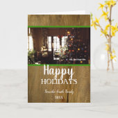 Carte Rustique Noël Retro Inspiré (Fleur jaune)