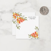 Carte Rustique personnalisée aquarelle florale (Devant/Arrière en situation)