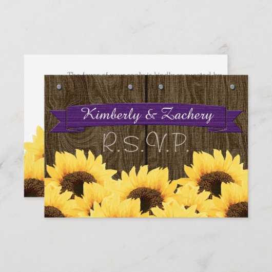 CARTE RUSTIQUE RUSTIQUE RSVP (Devant / Derrière)