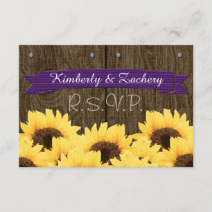 CARTE RUSTIQUE RUSTIQUE SUNFLOWER RSVP