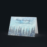 Carte Rustique Snowy Forest Brother Noël<br><div class="desc">Joyeux Noël pour carte de frère avec une forêt d'aquarelle rustique et enneigée.</div>