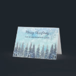 Carte Rustique Snowy Forest Brother Noël<br><div class="desc">Joyeux Noël pour carte de frère avec une forêt d'aquarelle rustique et enneigée.</div>