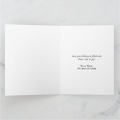 Carte Rustique Snowy House Noël Famille Vacances (Intérieur)