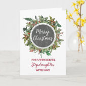 Carte Rustique Stepgirl Joyeux Noël (Fleur jaune)