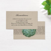 Carte Rustique Succulente Mariage Hébergement (Bureau)