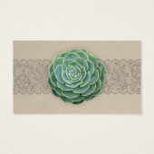 Carte Rustique Succulente Mariage Hébergement (Dos)