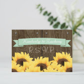 CARTE RUSTIQUE SUNLOWER MINT (Debout devant)