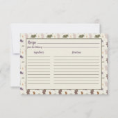 Carte Rustique Thanksgiving automne Feuilles Recette (Devant)