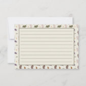 Carte Rustique Thanksgiving automne Feuilles Recette (Dos)