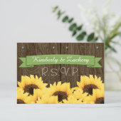 CARTE RUSTIQUE VERTE RUSTIQUE RSVP (Debout devant)