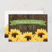 CARTE RUSTIQUE VERTE RUSTIQUE RSVP (Devant / Derrière)
