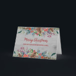 Carte Rustique Wood Grandson Joyeux Noël<br><div class="desc">Joyeux Noël pour la carte petit-fils avec un motif en bois rustique et aquarelle feuillage forestier.</div>