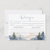 Carte Rustique Woodland Winter Forest Recette (Devant)