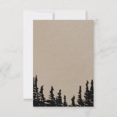 Carte Rustique Woodsy Mountain Wedding (Dos)