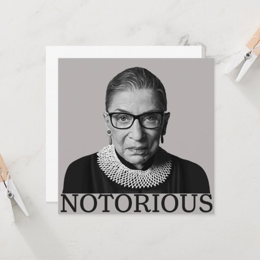 Carte Ruth Bader Ginsburg (Devant/Arrière en situation)