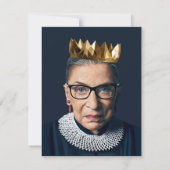 Carte Ruth Bader Ginsburg avec couronne d'or (Dos)