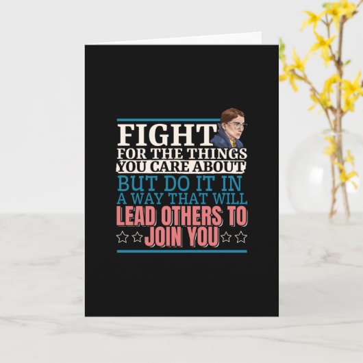 Carte Ruth Bader Ginsburg Diriger d'autres à vous rejoin (Fleur jaune)