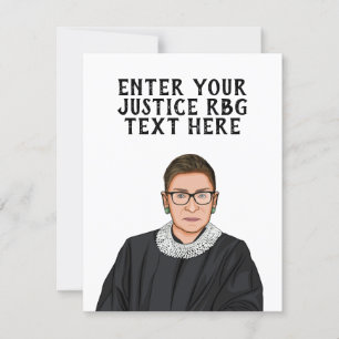 CARTE RUTH BADER GINSBURG PERSONNALISÉE