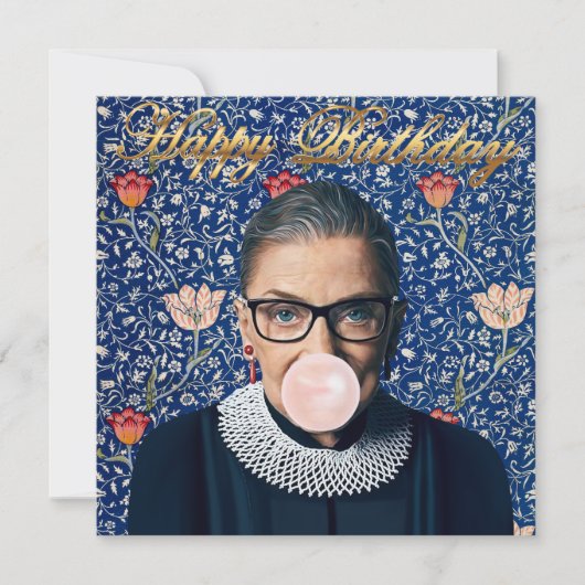 Carte Ruth Ginsburg gomme rose Medestry Tapestry (Devant)