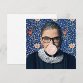 Carte Ruth Ginsburg gomme rose Medestry Tapestry (Devant / Derrière)