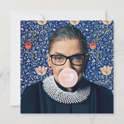 Carte Ruth Ginsburg gomme rose Medestry Tapestry (Devant)