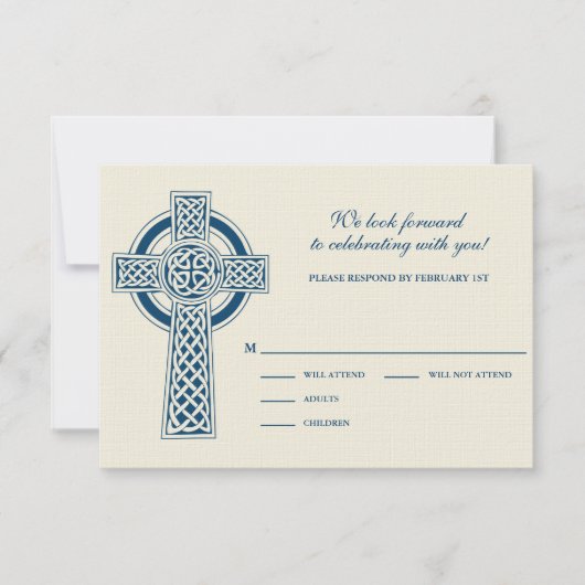 Carte RVSP Croix Celtique (Devant)
