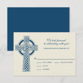 Carte RVSP Croix Celtique (Devant / Derrière)
