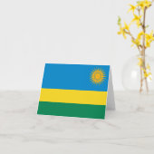 Carte Rwanda drapeau (Fleur jaune)