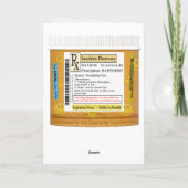 Carte RX Funny Happy Prescription (Dos)