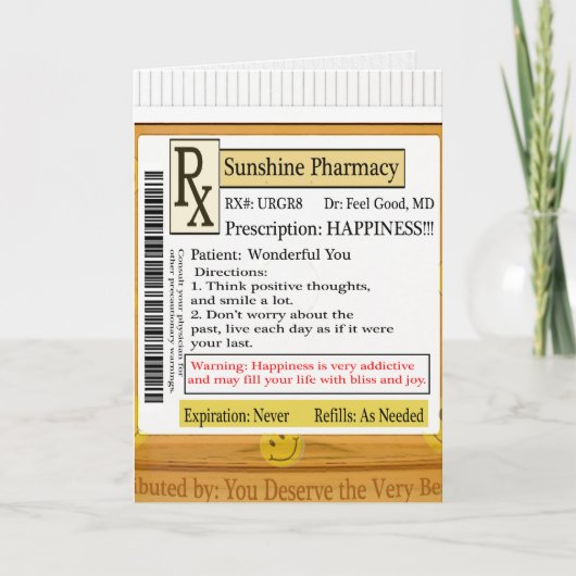 Carte RX Funny Happy Prescription (Devant)