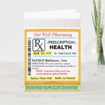 RX Prescription for Health Get Well