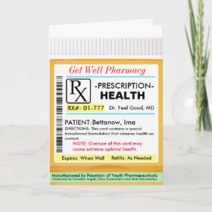 Carte RX Prescription for Health Get Well