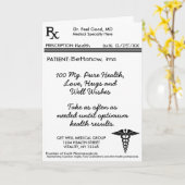 Carte RX Prescription Pad Obtenez Bien (Fleur jaune)