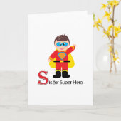 Carte S est pour Super Hero Loveable Letters Greeting Ca (Fleur jaune)