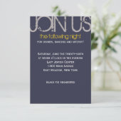 Carte S Monogrsm Initial Bar Bat mitzvah Party (Debout devant)