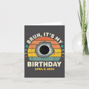Carte Sa Chemise Bruh Anniversaire Vintage Éclipse Solai
