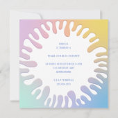 Carte "sa fête d'anniversaire à l'arc-en-ciel en temps m (Dos)