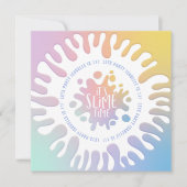 Carte "sa fête d'anniversaire à l'arc-en-ciel en temps m (Devant)