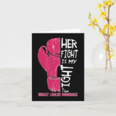 Carte Sa Lutte Est Mon Combat Boxe Gant Cancer Du Sein U (Fleur jaune)