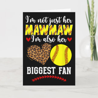 Carte Sa plus grande fan Softll Mawmaw d'un joueur Softl