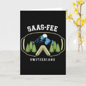 Carte Saas-fee Ski Goggles Resort Swiss Alps Skiing Swit (Fleur jaune)