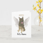 Carte Sable Allemand Berger Sympathy Memorial (Fleur jaune)