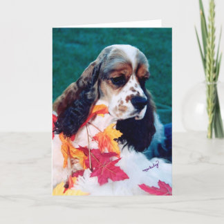 Carte Sable blanc Cocker Spaniel