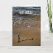 Carte Sable Cœur amour minimal (Devant)