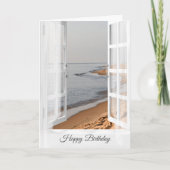 Carte Sable De Plage Et Eau Anniversaire (Devant)