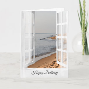 Carte Sable De Plage Et Eau Anniversaire