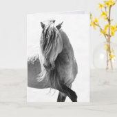 Carte Sable Stallion's Pride - Wild Horse Greeting Cards (Fleur jaune)