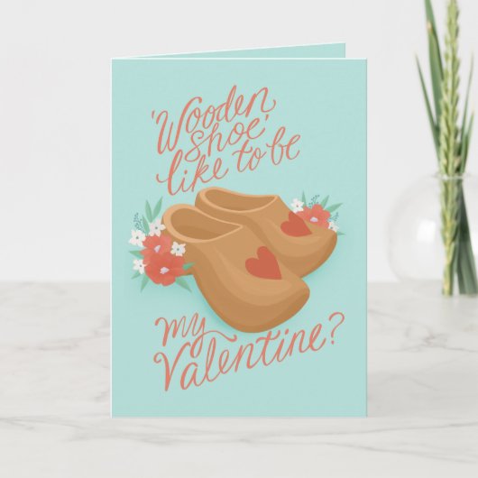 Carte Sabot de bois soit mon Valentin (Devant)